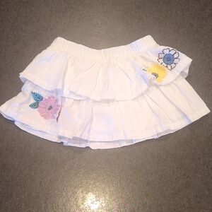 Toddler Gymboree Ruffled Skirt With Embroidered Flowers